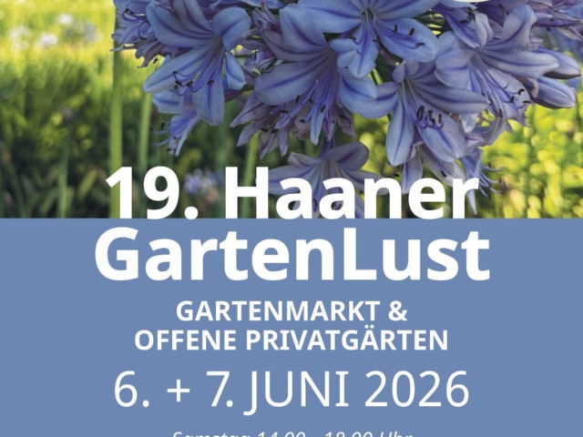 Kunst trifft Natur – 19. Haaner GartenLust | Juni 2026