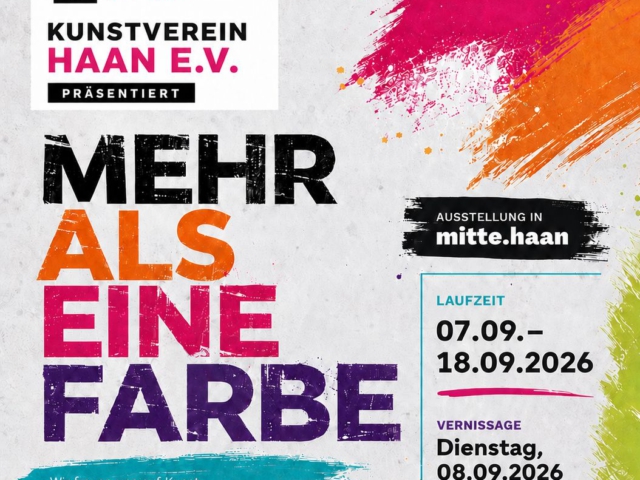 Ausstellung „Mehr als eine Farbe“ in der mitte.haan | September 2026